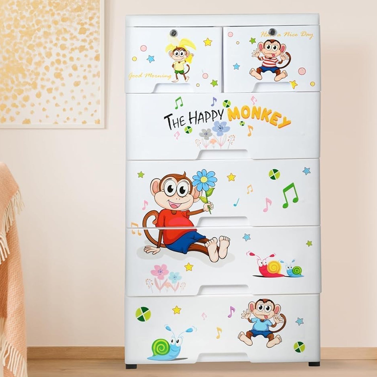 Kid's Plastic Chest of 6 Drawers, Multi-Purpose Storage Organizer/Wardrobe for Kids Kid's Plastic Chest of 6 Drawers, Multi-Purpose Storage Organizer/Wardrobe for Kids